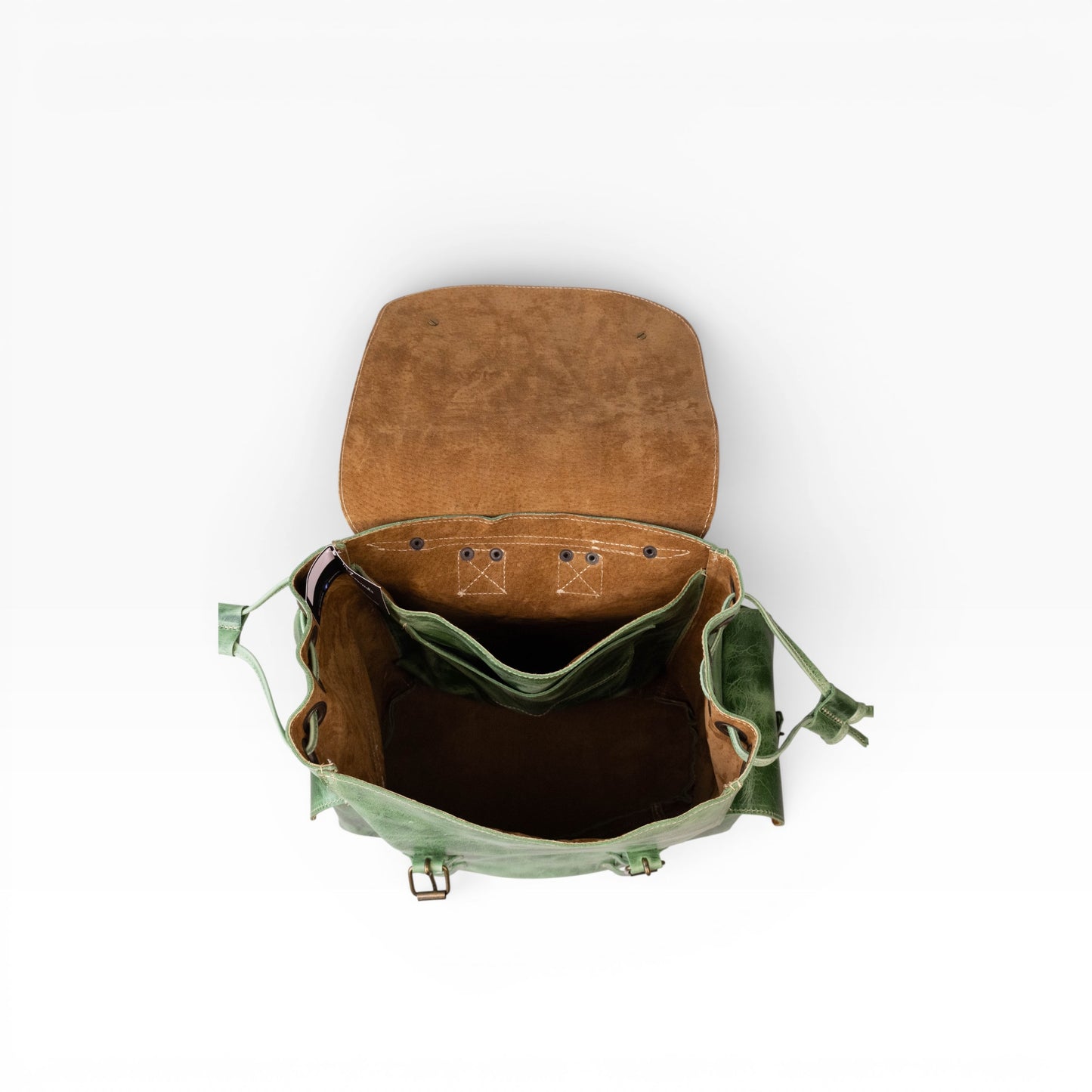 Backpack Mod. Chicago Urban style cuero *Crazy Verde*