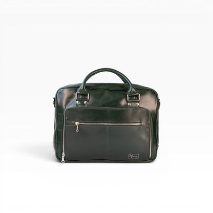 Maletin Portafolio 100% Cuero Mod. Holmes *Verde*