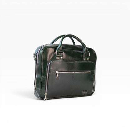 Maletin Portafolio 100% Cuero Mod. Holmes *Verde*