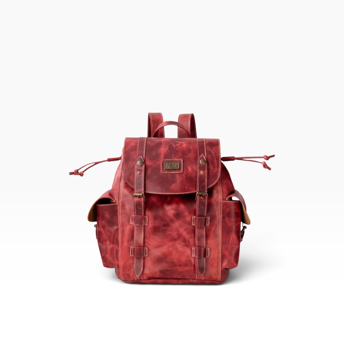 Backpack Mod. Chicago Urban style cuero *Crazy Rojo*