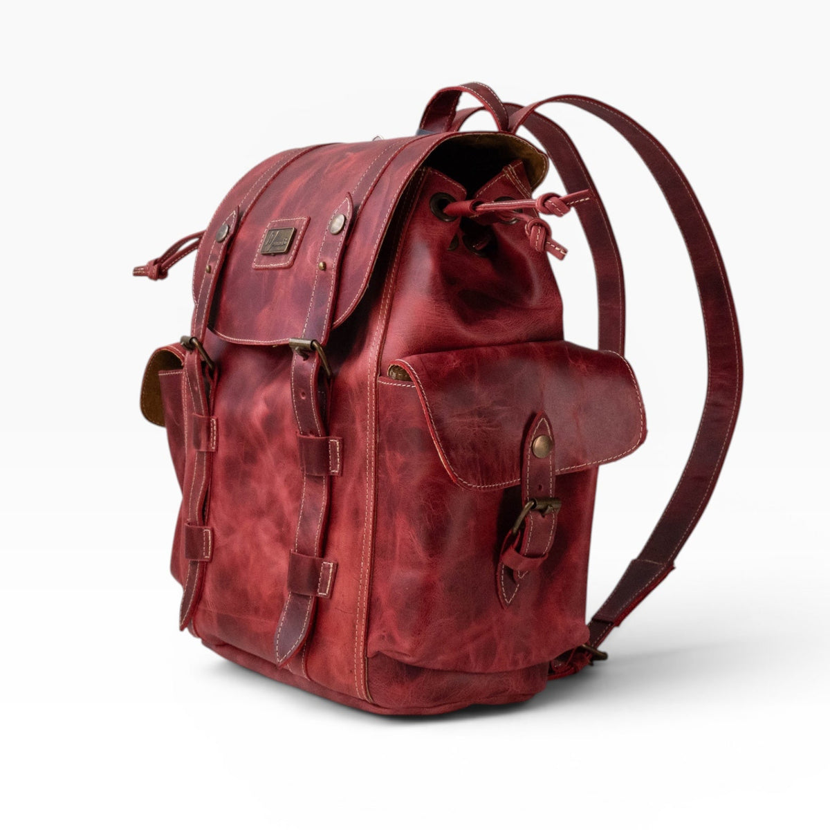Backpack Mod. Chicago Urban style cuero *Crazy Rojo* - mosvartimxBackpack Mod. Chicago Urban style cuero *Crazy Rojo*