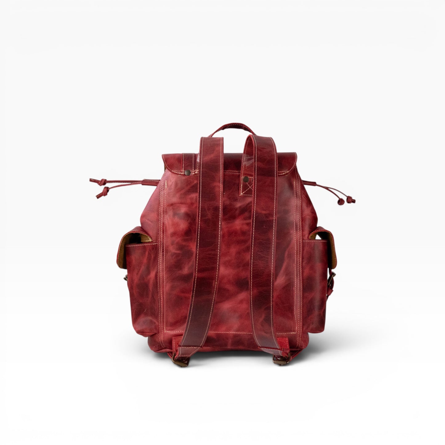 Backpack Mod. Chicago Urban style cuero *Crazy Rojo*