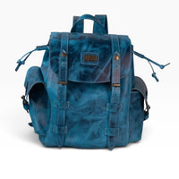 Backpack Mod. Chicago Urban style cuero *Crazy Azul*