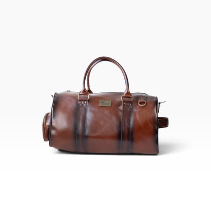 Maleta Piel Genuina con Gps mod. New York Jr. Duffle pull Roble Plus