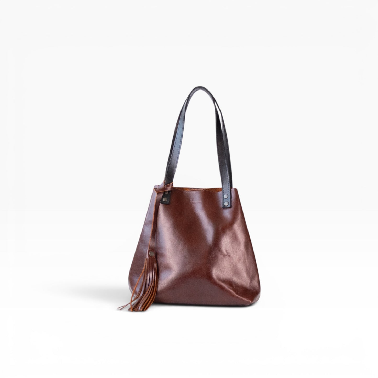 Bolsa Dama Tote 100% Piel Mod. Praga+plus  Con Cosmetiquera cosmopolitan  (pull Roble )