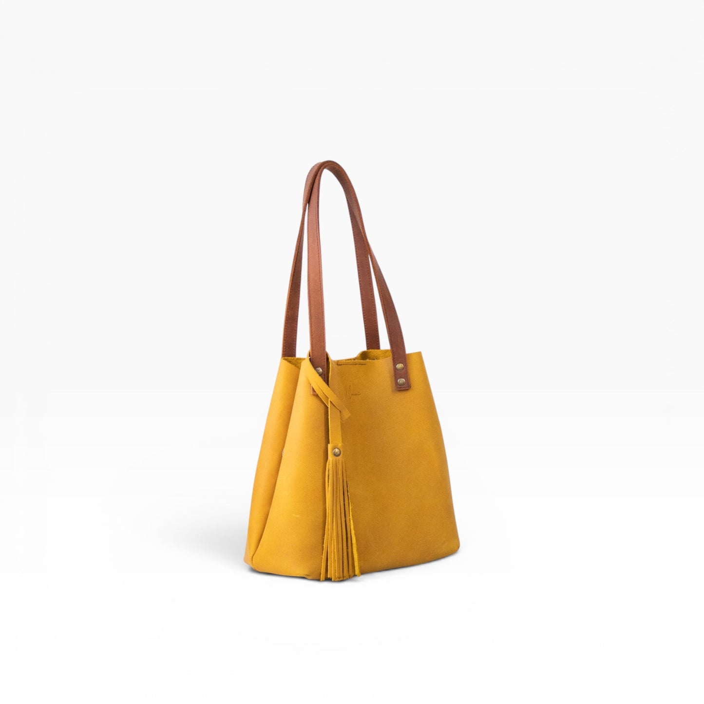 Bolso Tote Cuero Praga Plus+ Crazy miel  Doble Vista  + 💄Cosmetiquera 👝 Gratis!!