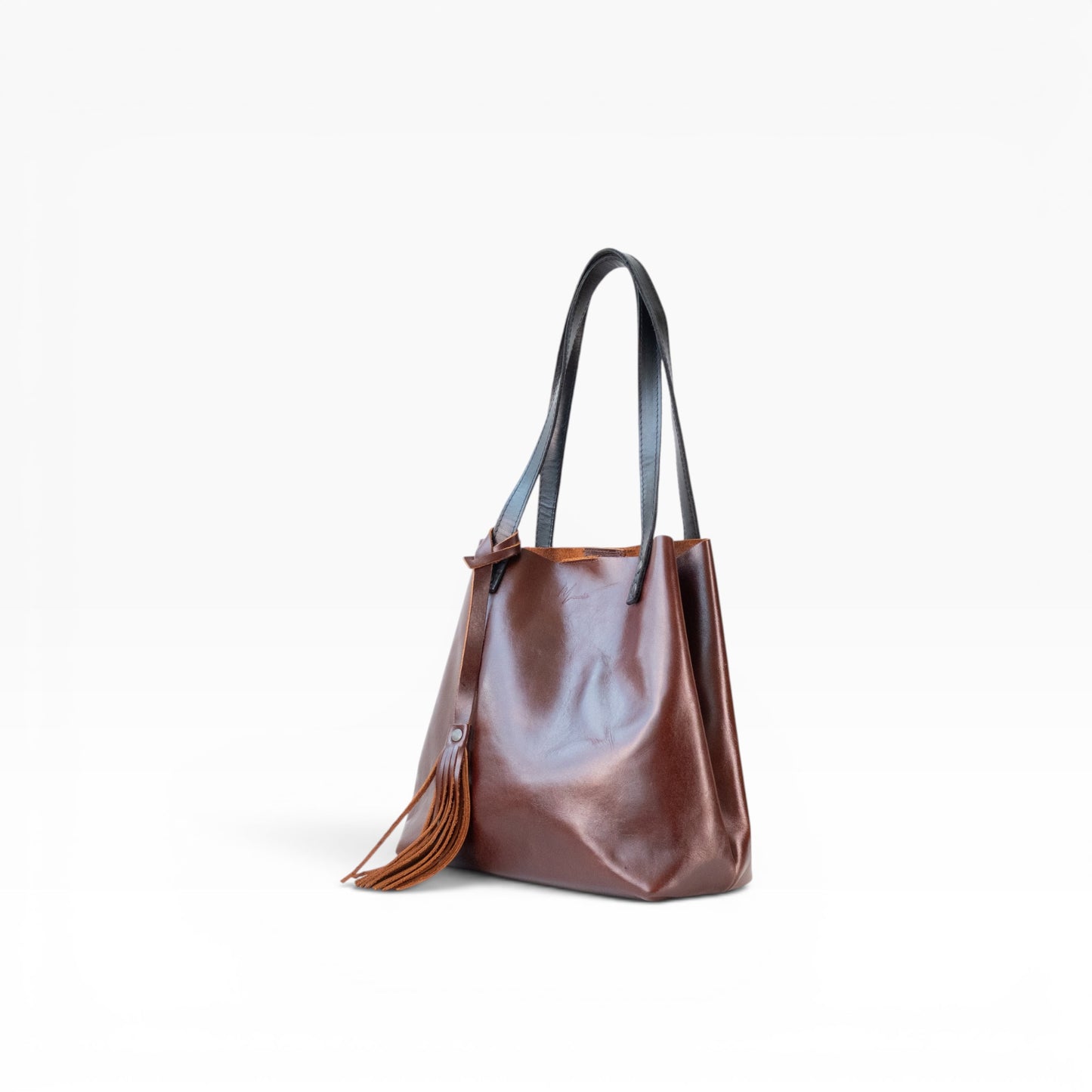 Bolsa Dama Tote 100% Piel Mod. Praga+plus  Con Cosmetiquera cosmopolitan  (pull Roble )