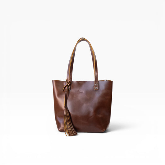 Bolsa Dama Tote 100% Piel Mod. Praga  *Pull up shedron*  + 💄Cosmetiquera 👝 Gratis!!