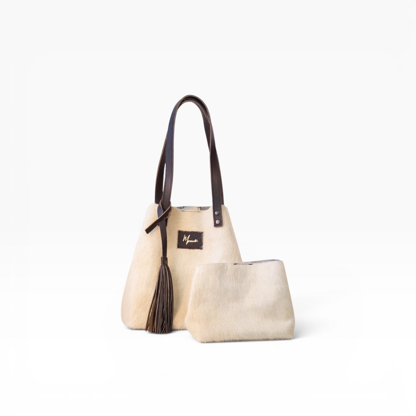 Tote Cuero Praga Plus Pelo Res Camel!!