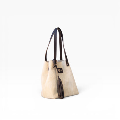 Tote Cuero Praga Plus Pelo Res Camel!!