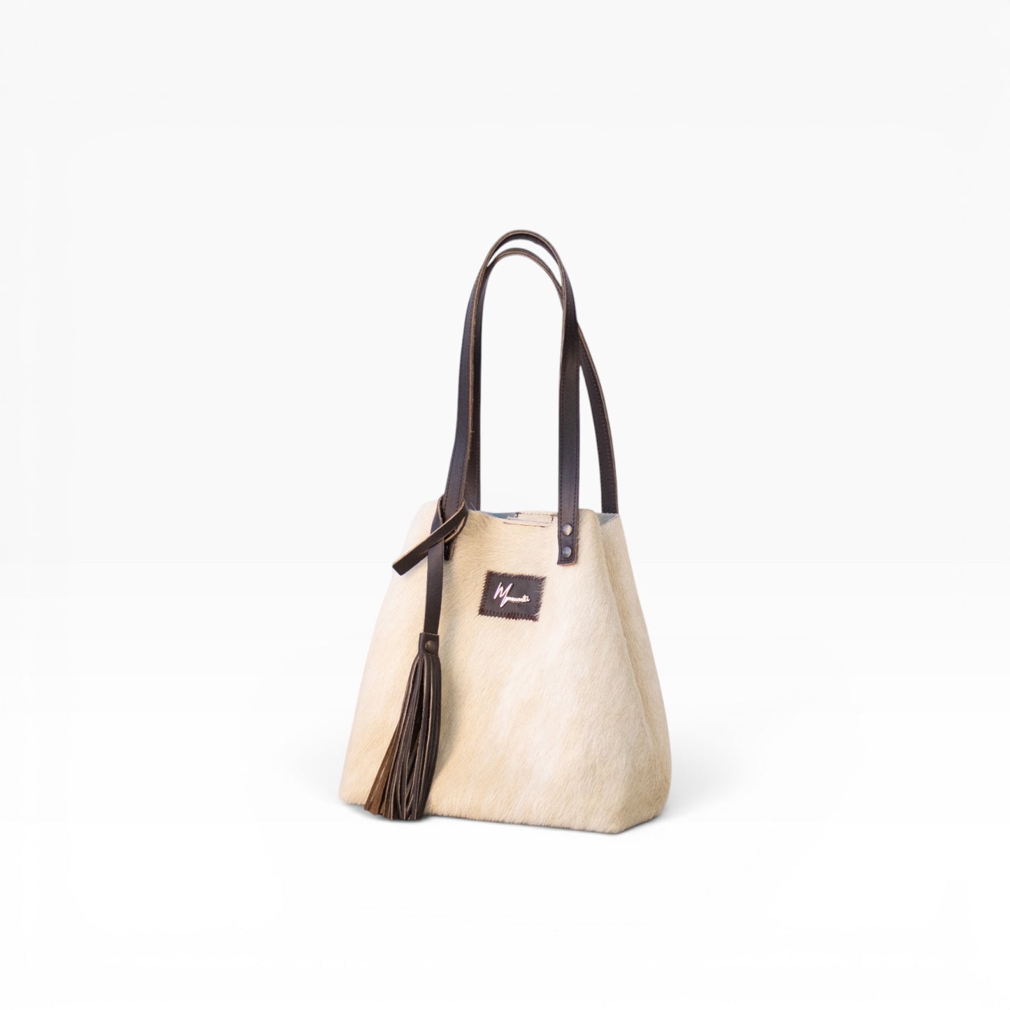 Tote Cuero Praga Plus Pelo Res Camel!!