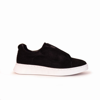 Tenis sneakers piel genuina mod 51003 Gamuza Negro