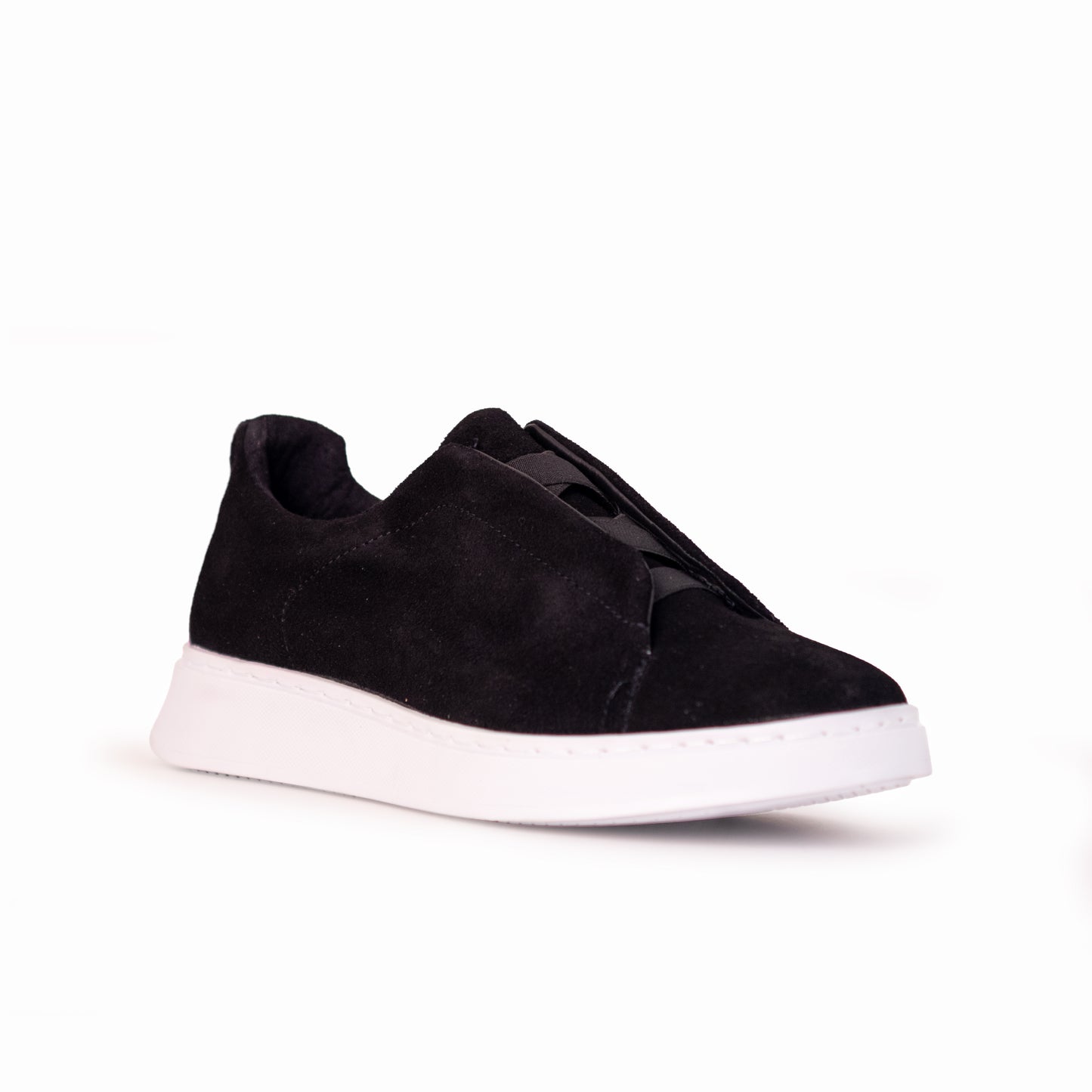 Tenis sneakers piel genuina mod 51003 Gamuza Negro