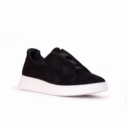 Tenis sneakers piel genuina mod 51003 Gamuza Negro
