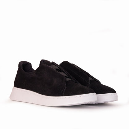 Tenis sneakers piel genuina mod 51003 Gamuza Negro
