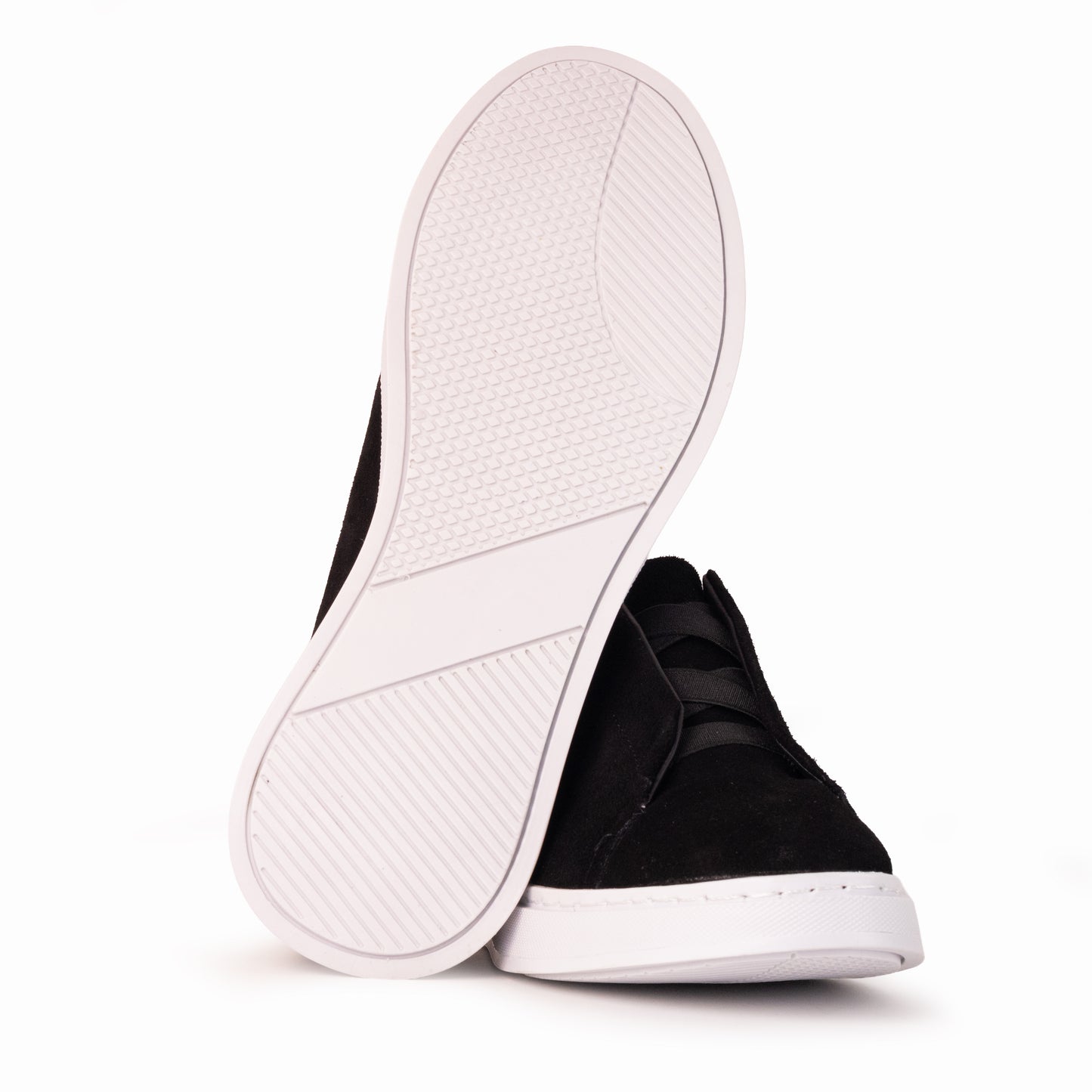 Tenis sneakers piel genuina mod 51003 Gamuza Negro