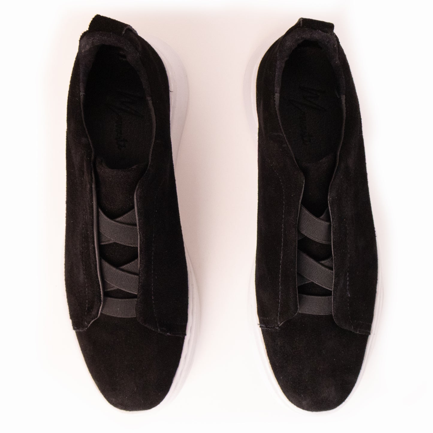 Tenis sneakers piel genuina mod 51003 Gamuza Negro