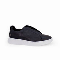 Tenis sneakers piel genuina mod 51003 Cocodrilo Grabado Negro