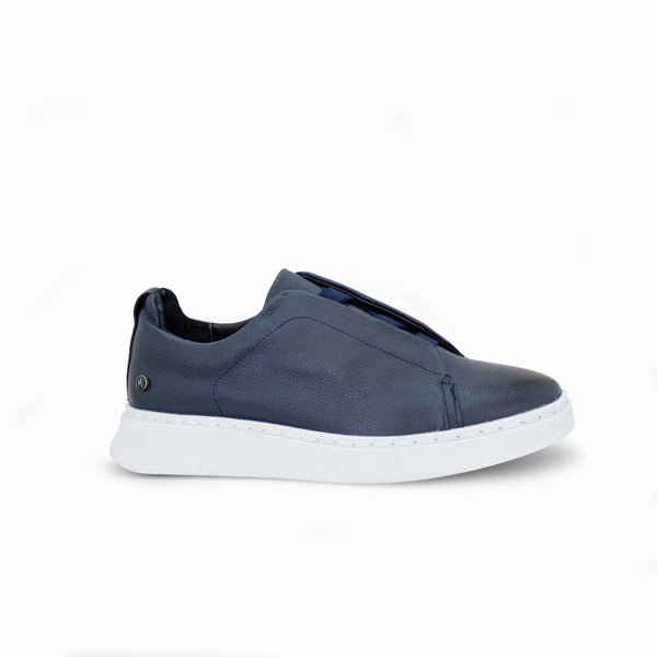 Tenis sneakers piel genuina mod 51003 azul