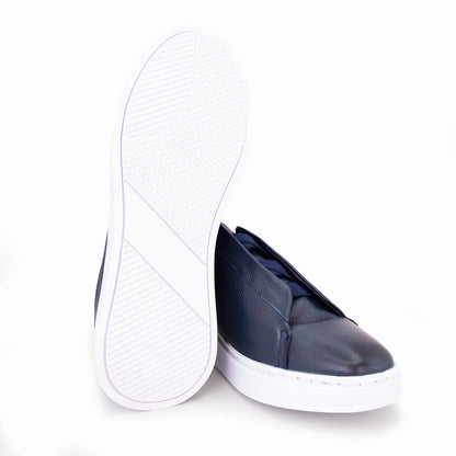 Tenis sneakers piel genuina mod 51003 azul