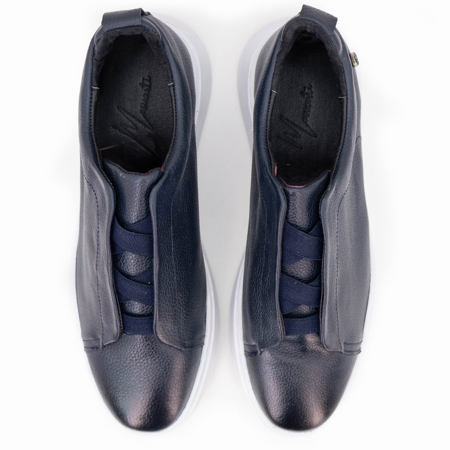 Tenis sneakers piel genuina mod 51003 azul