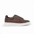 Tenis sneakers piel genuina slip on mod 51003 Café