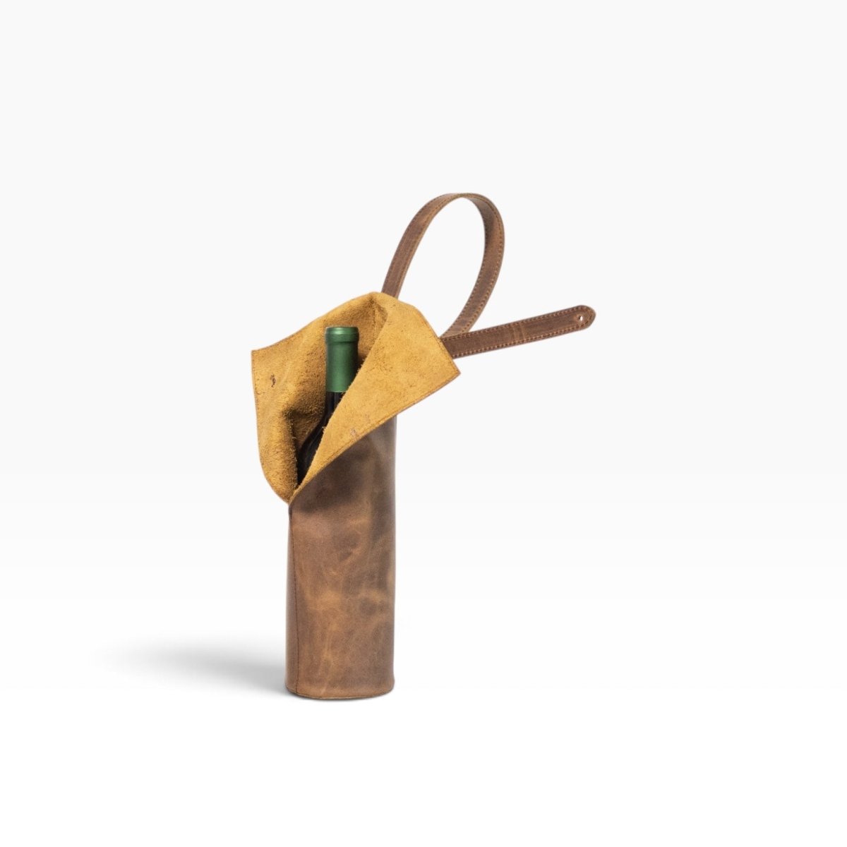 Bolsa de vino de cuero Porta botella piel 100% Mod. Cataluña - MosvartiBolsa de vino de cuero Porta botella piel 100% Mod. Cataluña