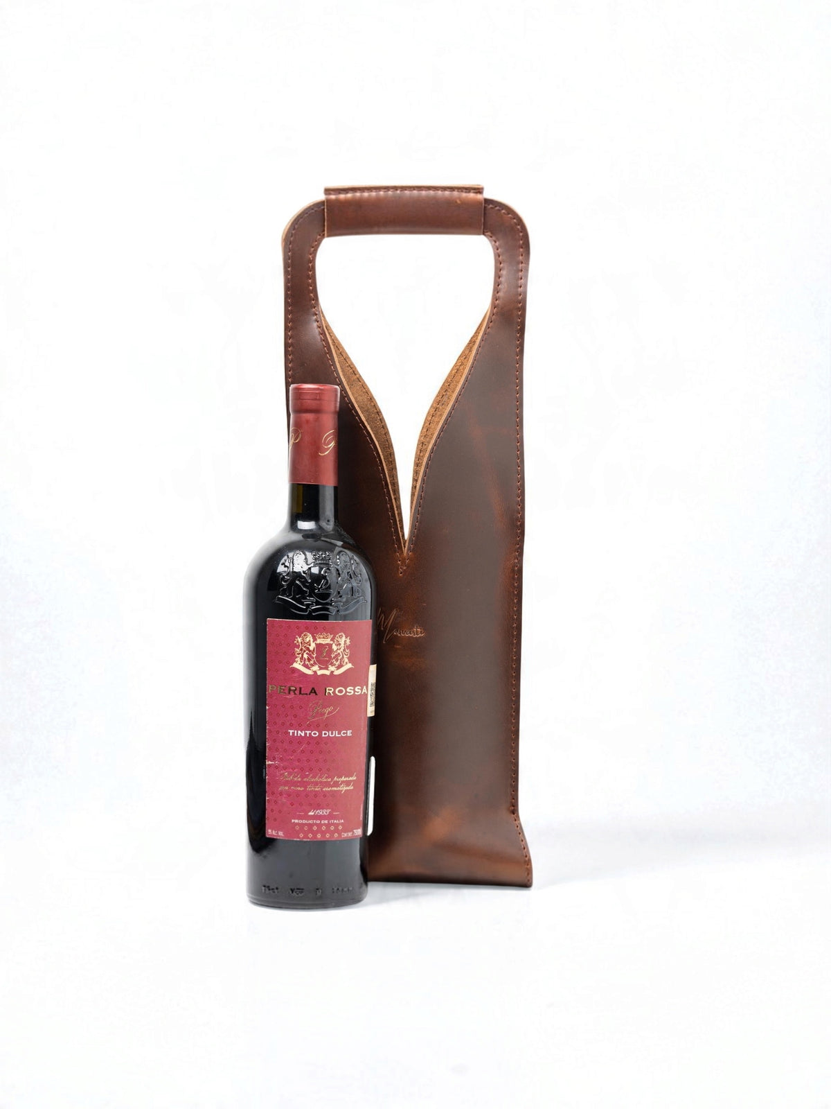 Bolsa de vino de cuero Porta botella piel 100% Mod. Merlot - mosvartimxBolsa de vino de cuero Porta botella piel 100% Mod. Merlot