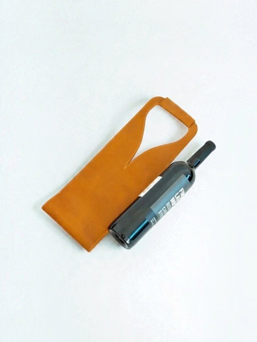 Bolsa de vino de cuero Porta botella piel 100% Mod. Merlot - MosvartiBolsa de vino de cuero Porta botella piel 100% Mod. Merlot