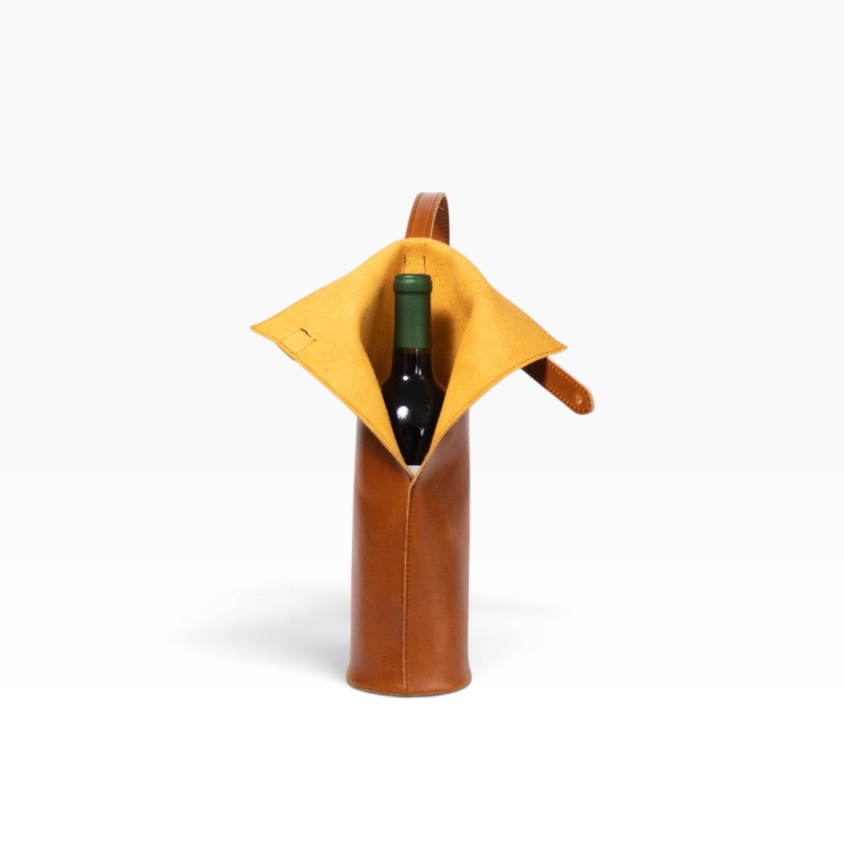 Bolsa de vino de cuero Porta botella piel 100% Mod. Cataluña - MosvartiBolsa de vino de cuero Porta botella piel 100% Mod. Cataluña