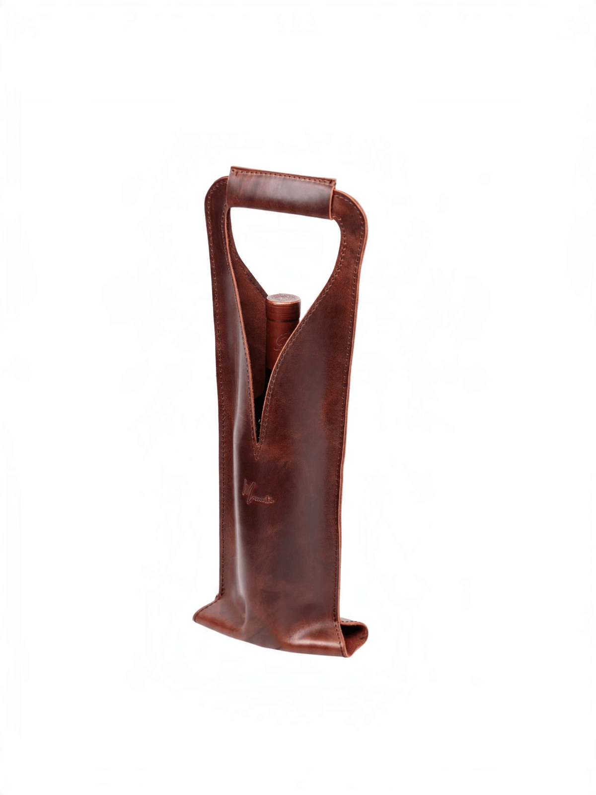 Bolsa de vino de cuero Porta botella piel 100% Mod. Merlot - mosvartimxBolsa de vino de cuero Porta botella piel 100% Mod. Merlot