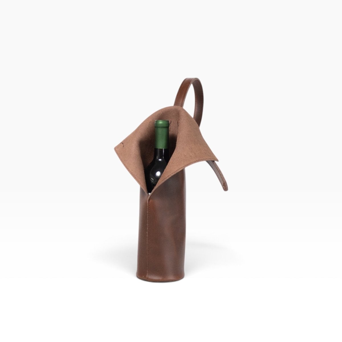 Bolsa de vino de cuero Porta botella piel 100% Mod. Cataluña - MosvartiBolsa de vino de cuero Porta botella piel 100% Mod. Cataluña