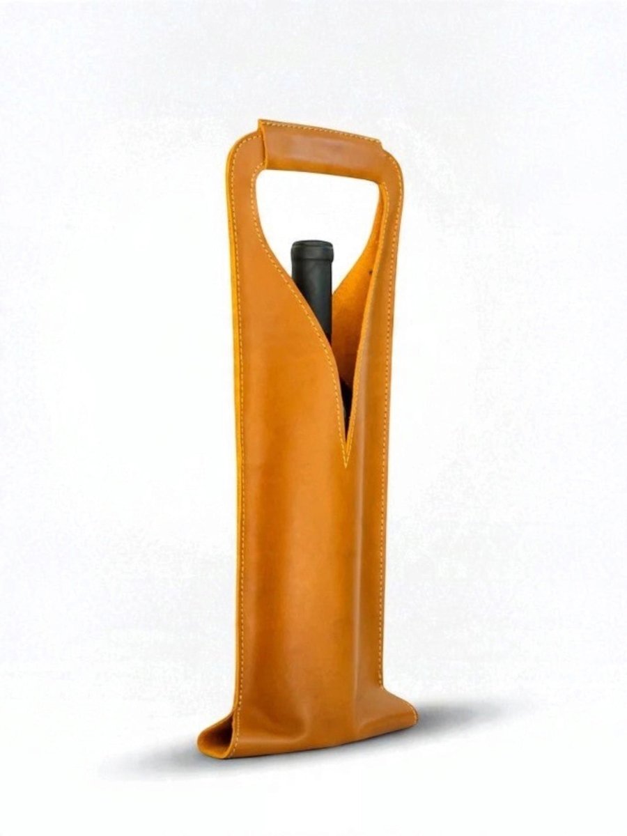 Bolsa de vino de cuero Porta botella piel 100% Mod. Merlot - MosvartiBolsa de vino de cuero Porta botella piel 100% Mod. Merlot