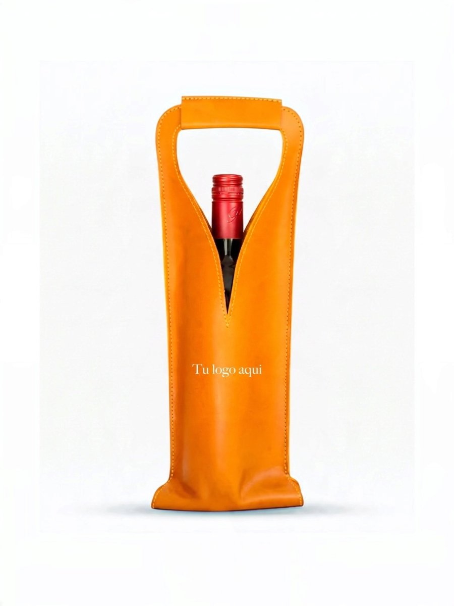 Bolsa de vino de cuero Porta botella piel 100% Mod. Merlot - MosvartiBolsa de vino de cuero Porta botella piel 100% Mod. Merlot