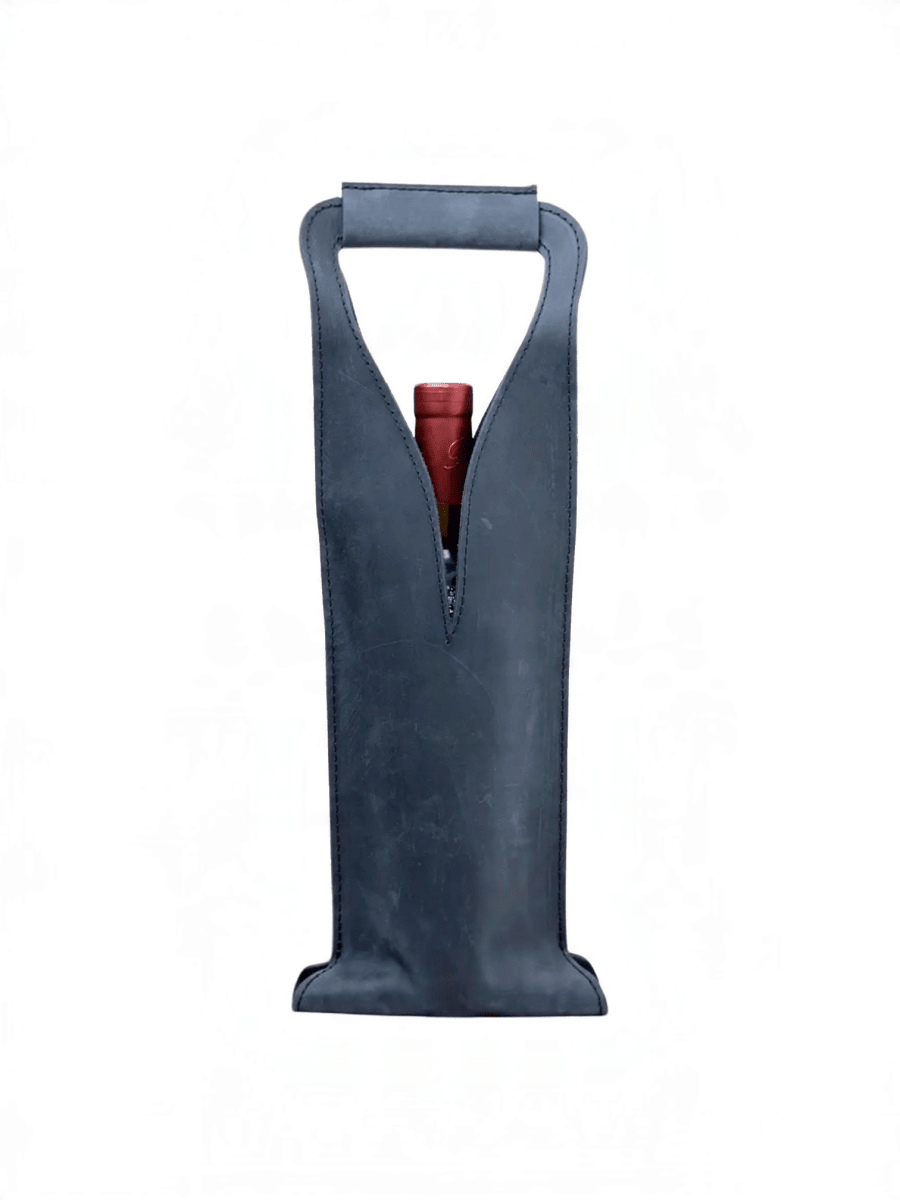 Bolsa de vino de cuero Porta botella piel 100% Mod. Merlot - MosvartiBolsa de vino de cuero Porta botella piel 100% Mod. Merlot