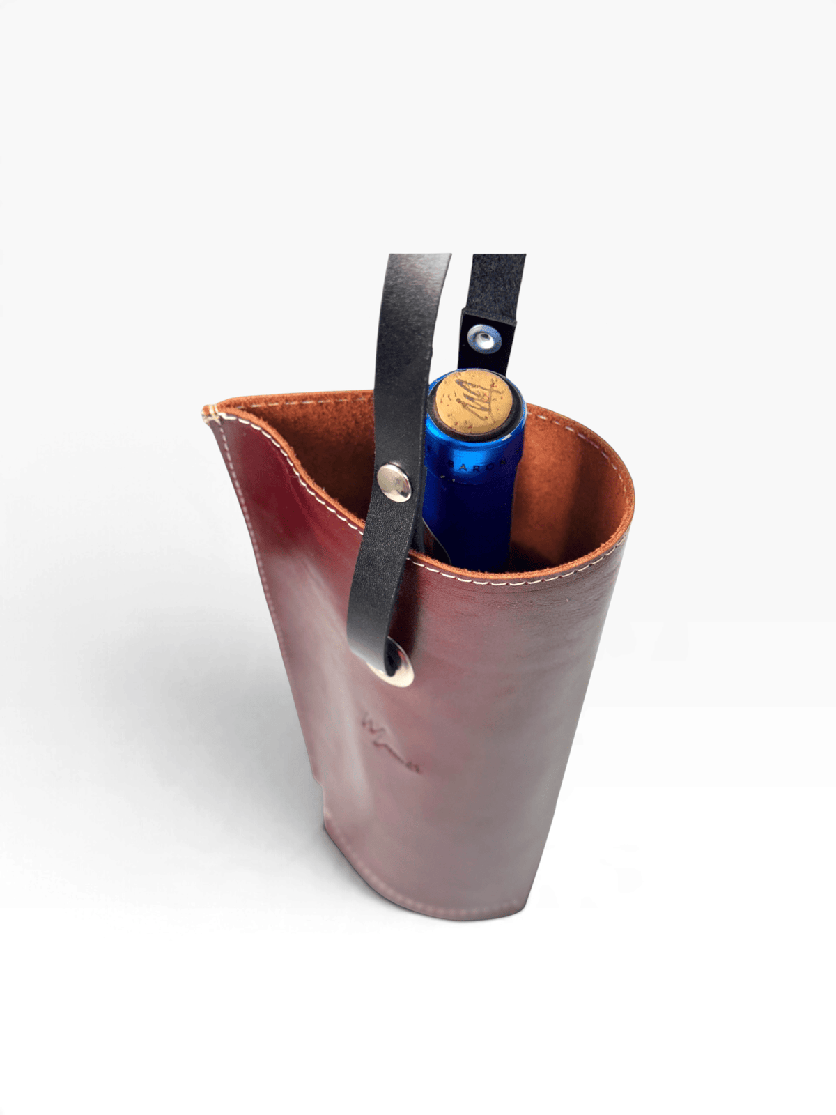 Bolsa de vino de cuero Porta botella piel 100% Mod. (Oporto) pull shedron - mosvartimxBolsa de vino de cuero Porta botella piel 100% Mod. (Oporto) pull shedron