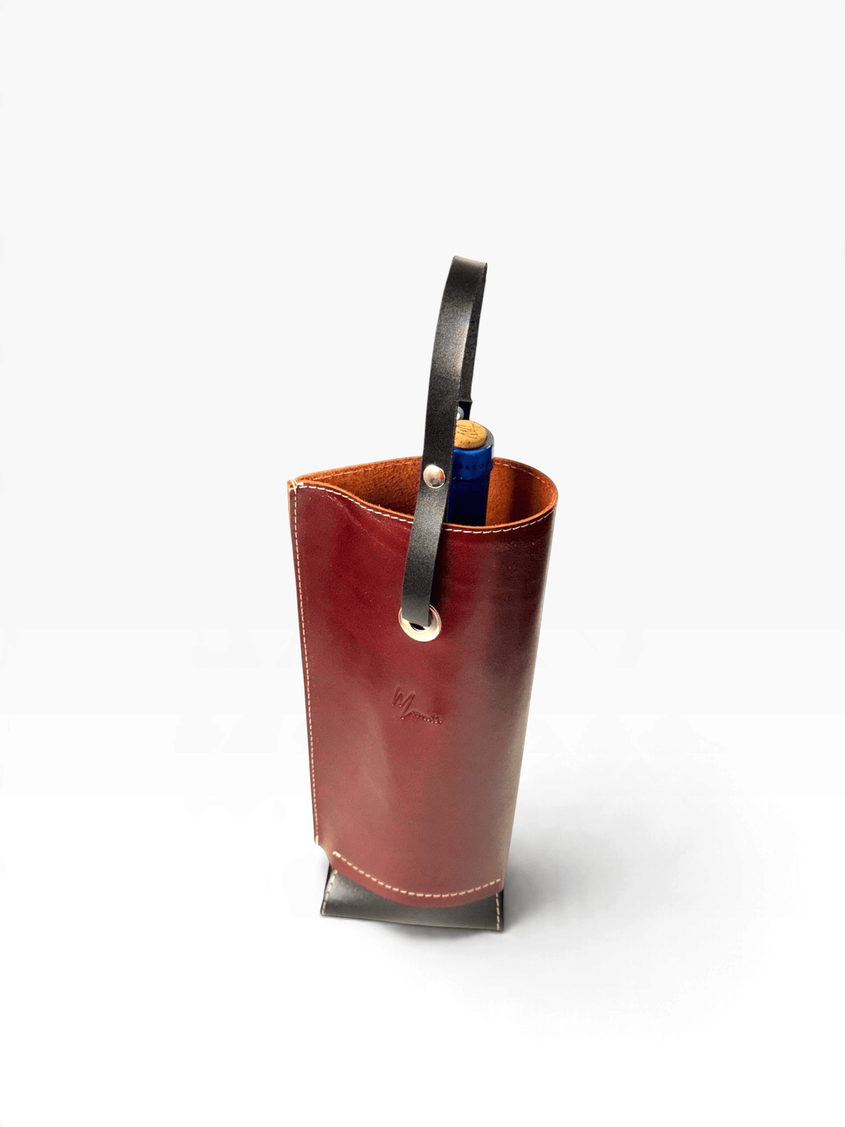 Bolsa de vino de cuero Porta botella piel 100% Mod. (Oporto) pull shedron - mosvartimxBolsa de vino de cuero Porta botella piel 100% Mod. (Oporto) pull shedron