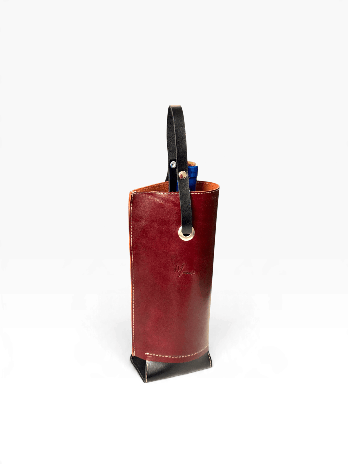 Bolsa de vino de cuero Porta botella piel 100% Mod. (Oporto) pull shedron - mosvartimxBolsa de vino de cuero Porta botella piel 100% Mod. (Oporto) pull shedron