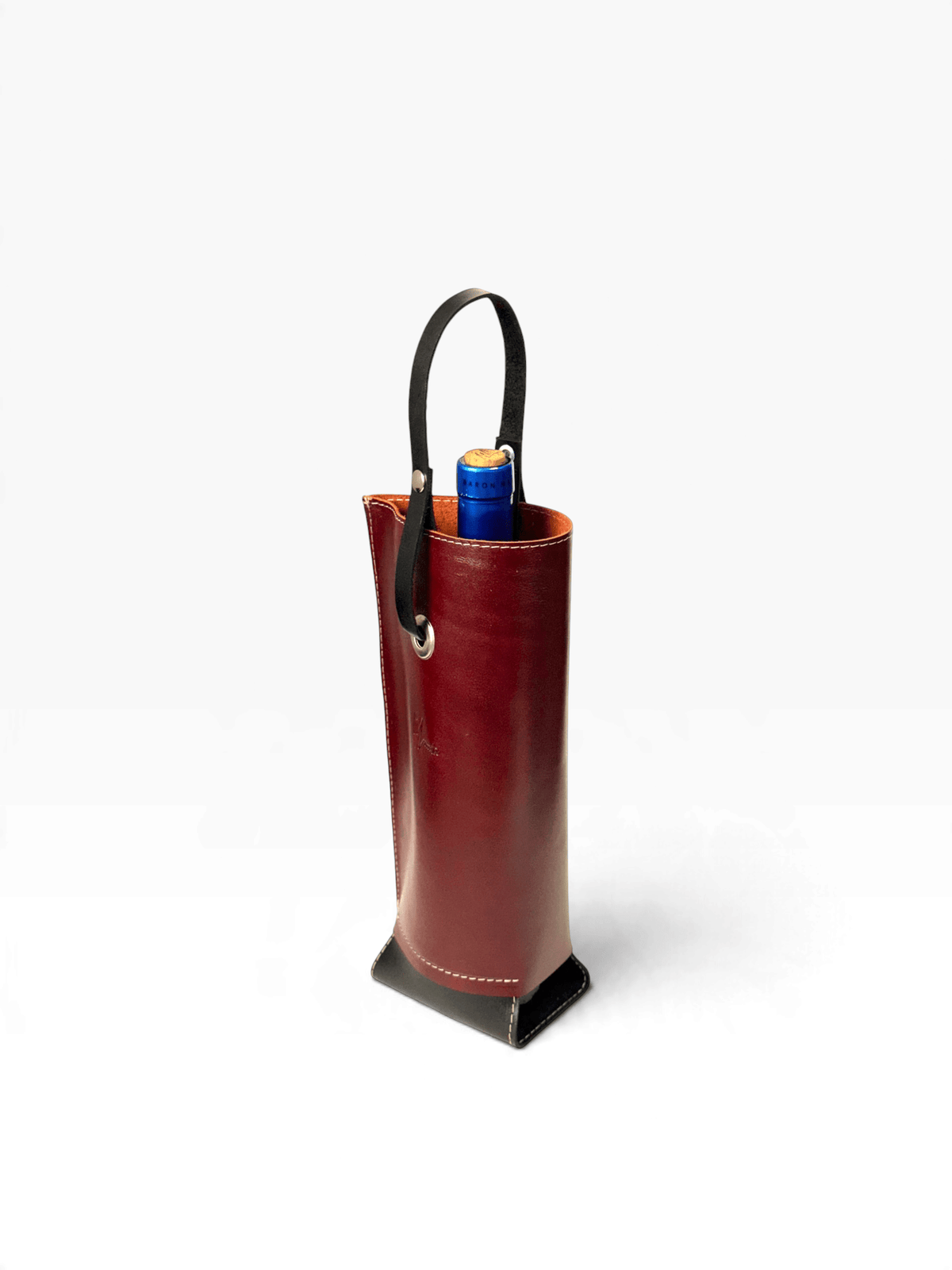 Bolsa de vino de cuero Porta botella piel 100% Mod. (Oporto) pull shedron - mosvartimxBolsa de vino de cuero Porta botella piel 100% Mod. (Oporto) pull shedron