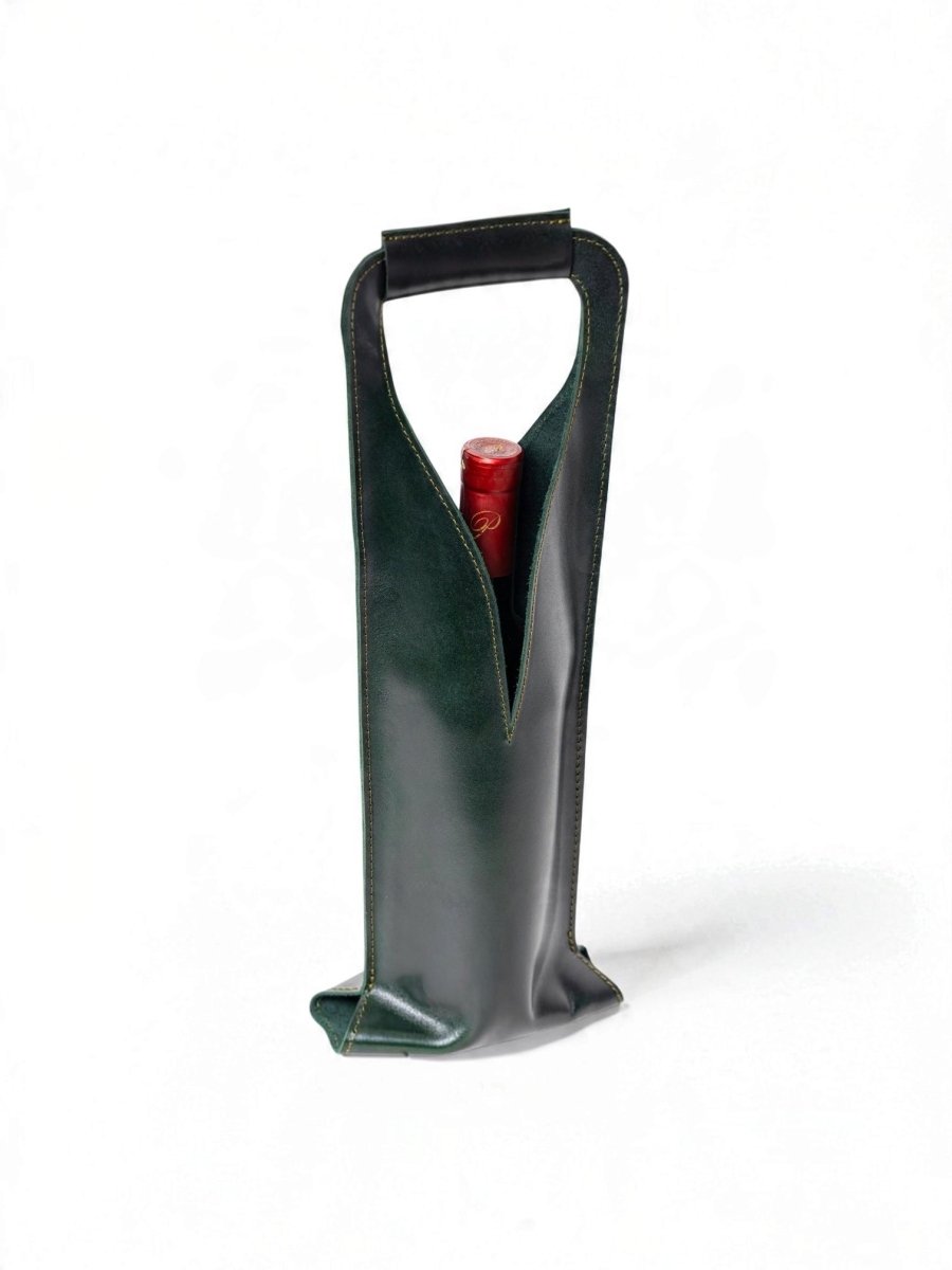 Bolsa de vino de cuero Porta botella piel 100% Mod. Merlot - MosvartiBolsa de vino de cuero Porta botella piel 100% Mod. Merlot