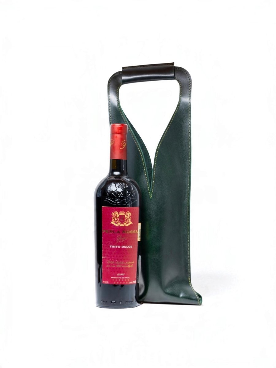 Bolsa de vino de cuero Porta botella piel 100% Mod. Merlot - MosvartiBolsa de vino de cuero Porta botella piel 100% Mod. Merlot