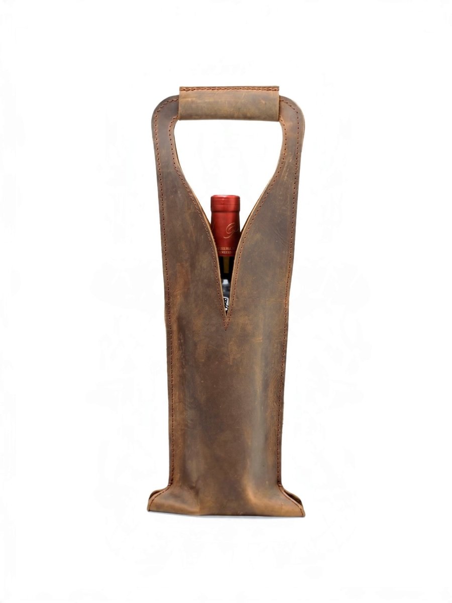 Bolsa de vino de cuero Porta botella piel 100% Mod. Merlot - MosvartiBolsa de vino de cuero Porta botella piel 100% Mod. Merlot