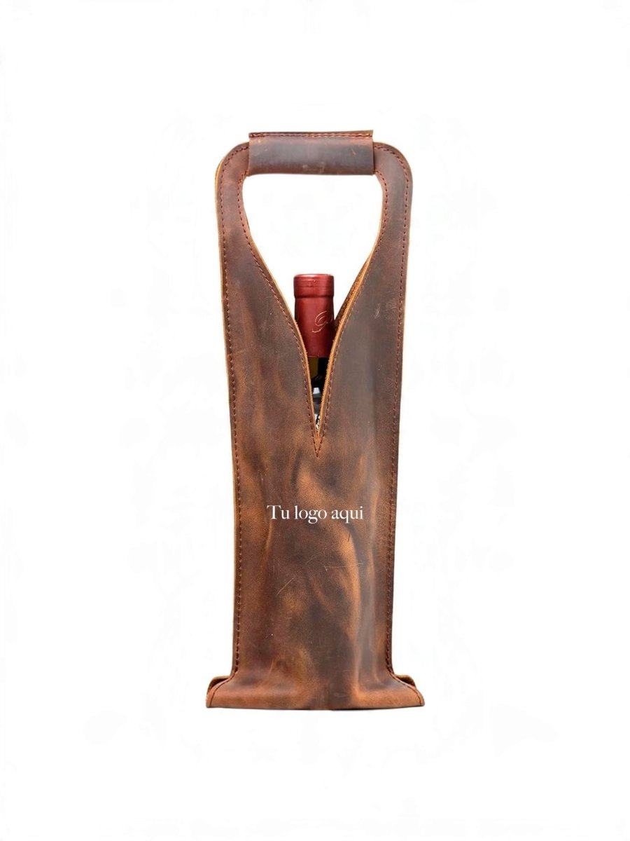 Bolsa de vino de cuero Porta botella piel 100% Mod. Merlot - MosvartiBolsa de vino de cuero Porta botella piel 100% Mod. Merlot