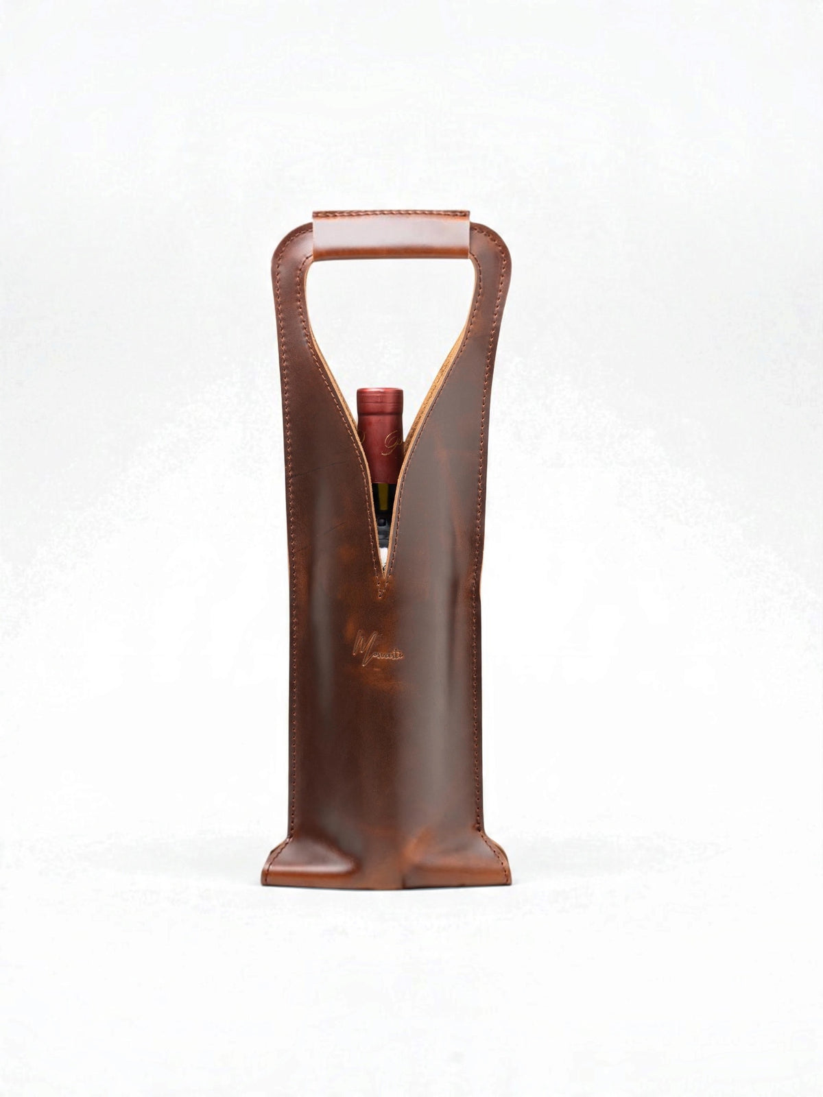 Bolsa de vino de cuero Porta botella piel 100% Mod. Merlot - mosvartimxBolsa de vino de cuero Porta botella piel 100% Mod. Merlot