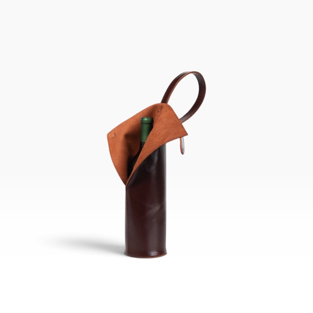 Bolsa de vino de cuero Porta botella piel 100% Mod. Cataluña - MosvartiBolsa de vino de cuero Porta botella piel 100% Mod. Cataluña