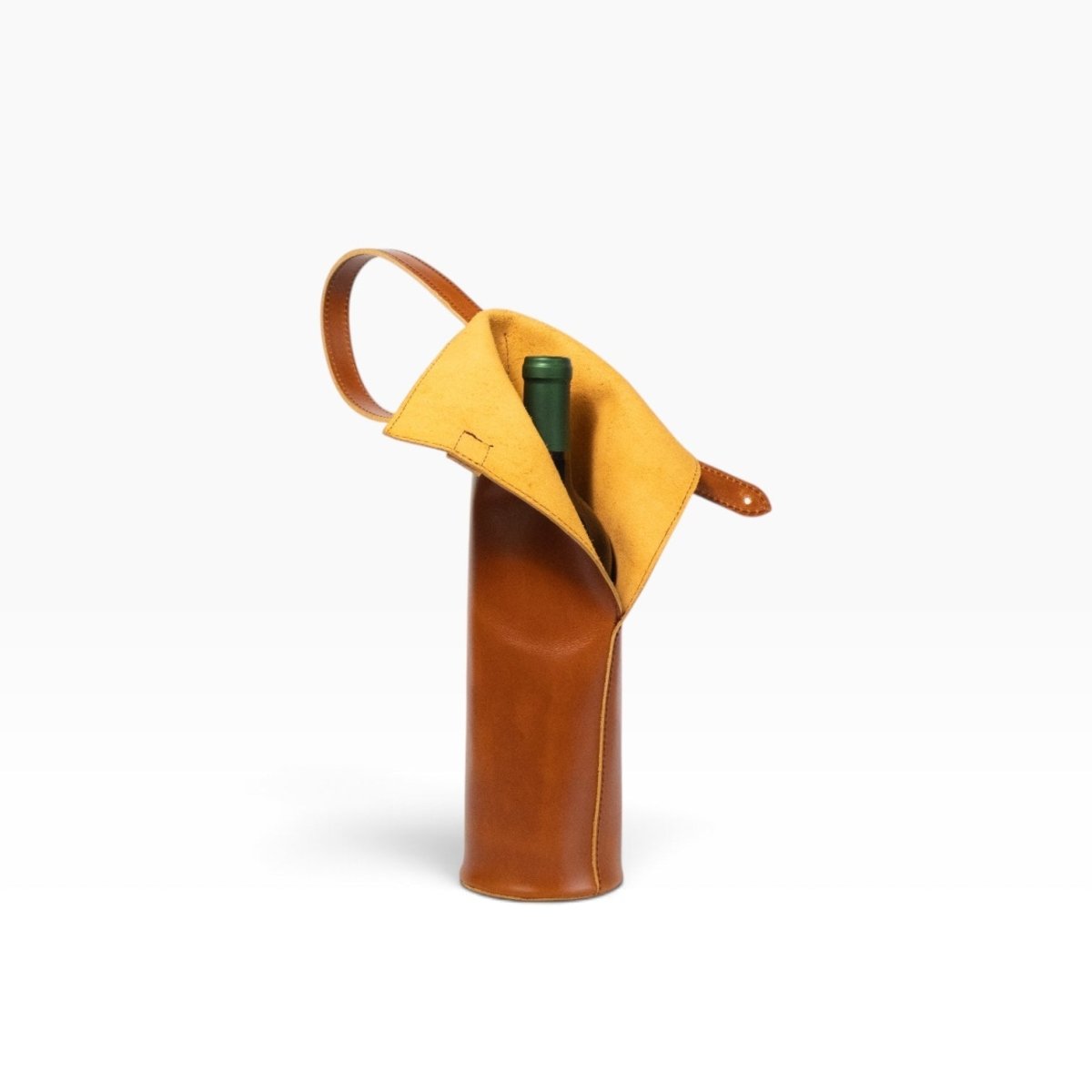 Bolsa de vino de cuero Porta botella piel 100% Mod. Cataluña - MosvartiBolsa de vino de cuero Porta botella piel 100% Mod. Cataluña