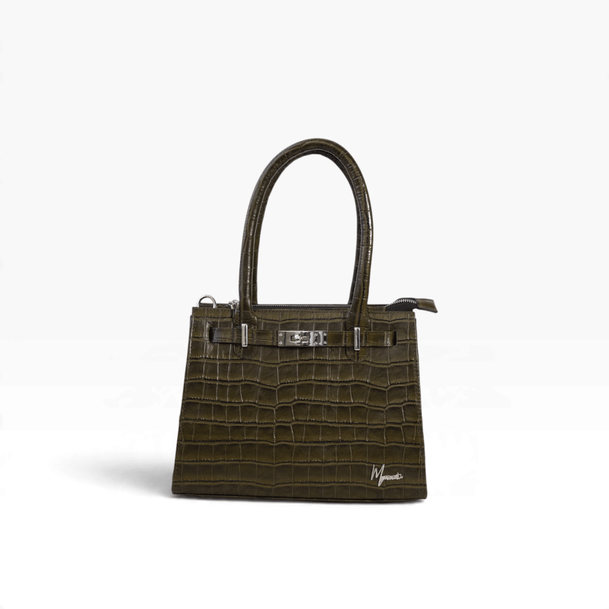 BOLSO DE DAMA MOD Polonia Full Croco Verde grabado - mosvartimxBOLSO DE DAMA MOD Polonia Full Croco Verde grabado