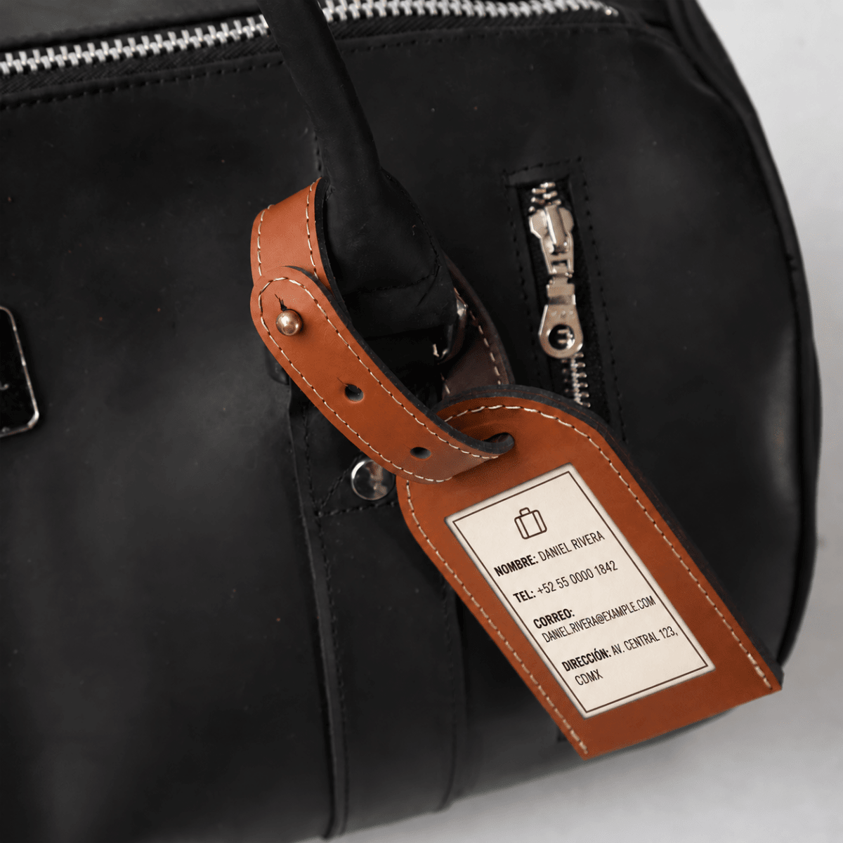 Identificador de Maletas, tag de viaje Cuero recuperado genuino - mosvartimxIdentificador de Maletas, tag de viaje Cuero recuperado genuino