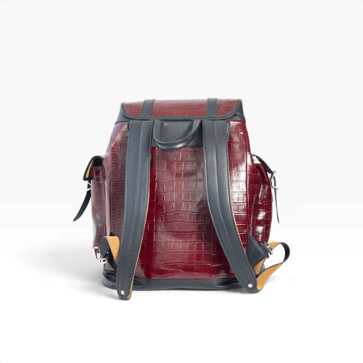 Backpack Mod Catar Full Croco Vino /negro *jumbo* - mosvartimxBackpack Mod Catar Full Croco Vino /negro *jumbo*