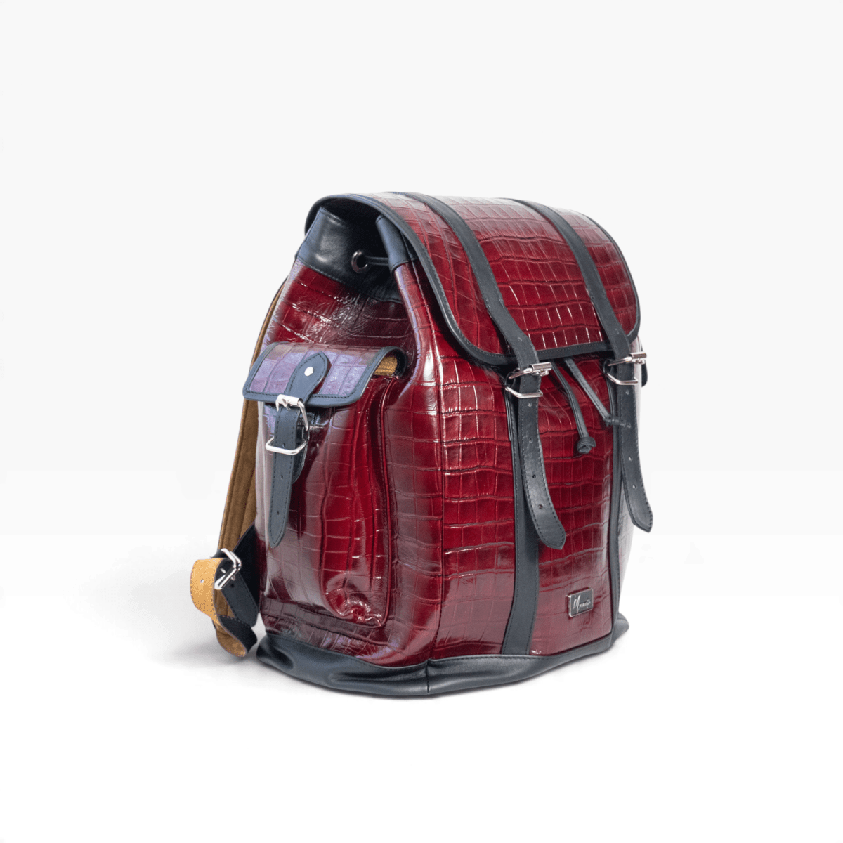 Backpack Mod Catar Full Croco Vino /negro *jumbo* - mosvartimxBackpack Mod Catar Full Croco Vino /negro *jumbo*